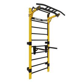 Профессиональная шведская стенка с брусьями и турником Domsen Fitness Ds46 YELLOW, Цвет: Жёлтый