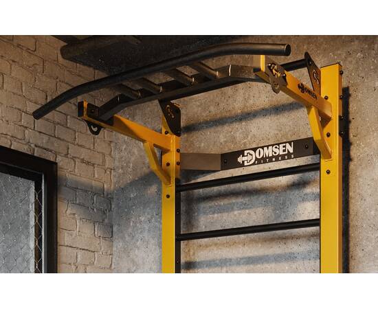 Профессиональная шведская стенка с брусьями и турником Domsen Fitness Ds46 YELLOW, Цвет: Жёлтый, фото 2